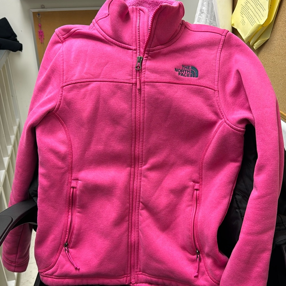Pink North face jacket